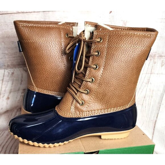 JBU By Jambu Maplewood Waterproof Navy/Tan Women’s Boots 8M Fall 2022 – Faux Fur - Picture 8 of 11